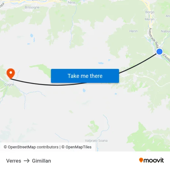 Verres to Gimillan map