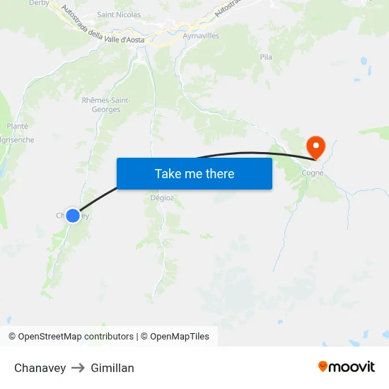 Chanavey to Gimillan map