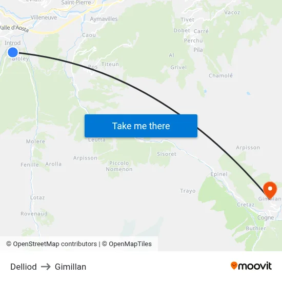 Delliod to Gimillan map