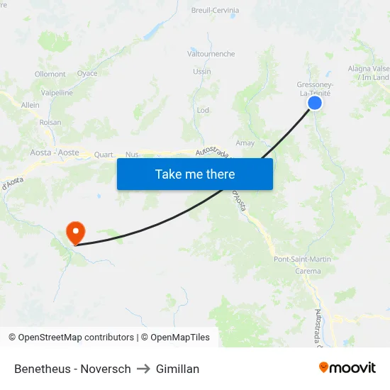 Benetheus - Noversch to Gimillan map