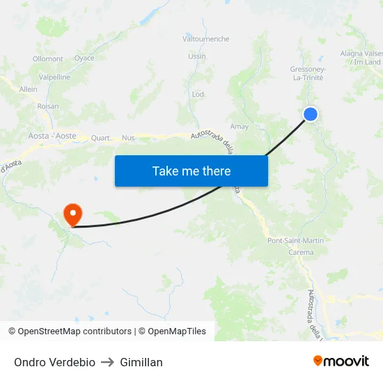 Lower Verdebio to Gimillan map