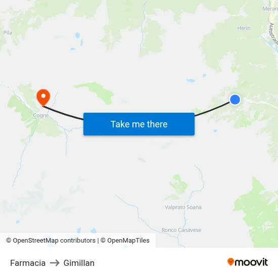 Pharmacy to Gimillan map