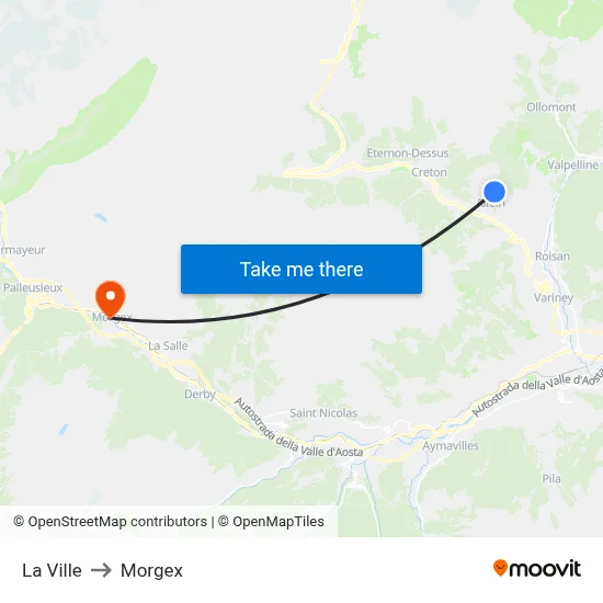 The City to Morgex map