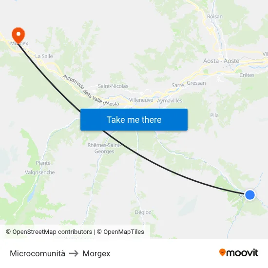 Microcommunity to Morgex map