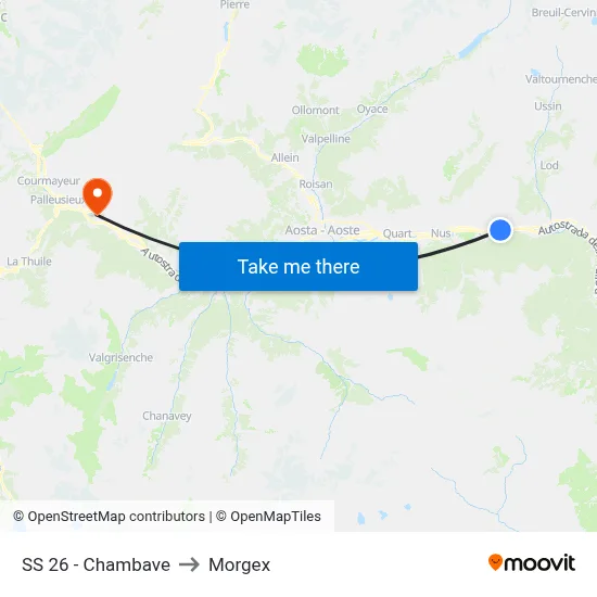 SS 26 - Chambave to Morgex map