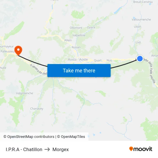 I.P.R.A - Chatillon to Morgex map