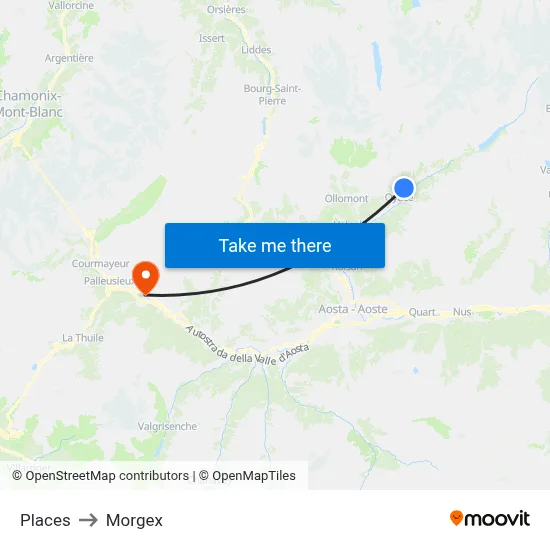 Places to Morgex map