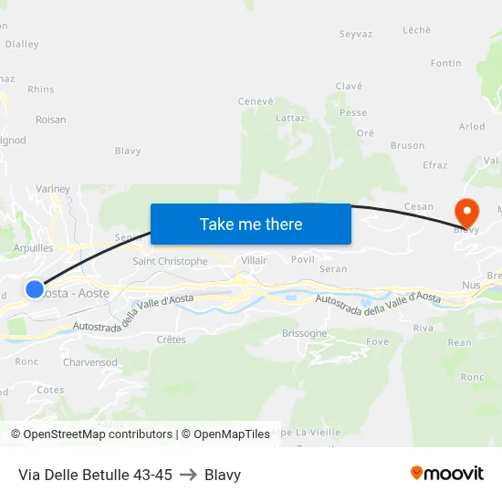 43-45 Birch Street to Blavy map