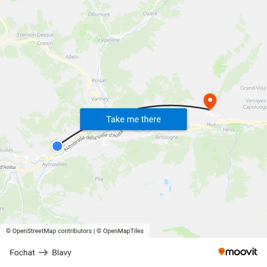 Fochat to Blavy map