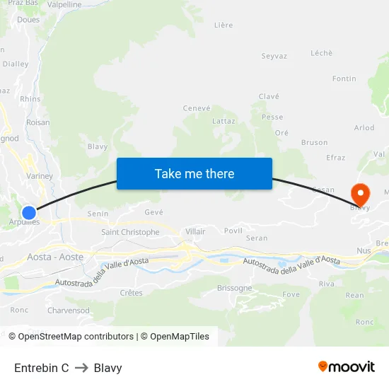 Entrebin C to Blavy map