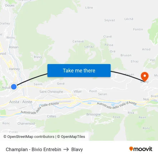 Champlan - Entrebin Junction to Blavy map