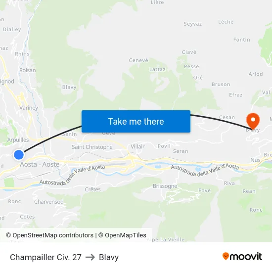 27 Champailler Street to Blavy map