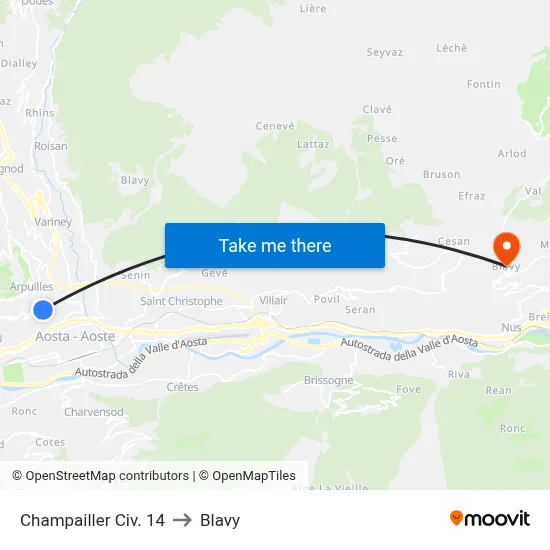 Champailler Civ. 14 to Blavy map