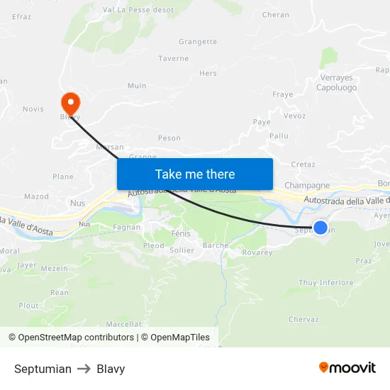 Septumian to Blavy map