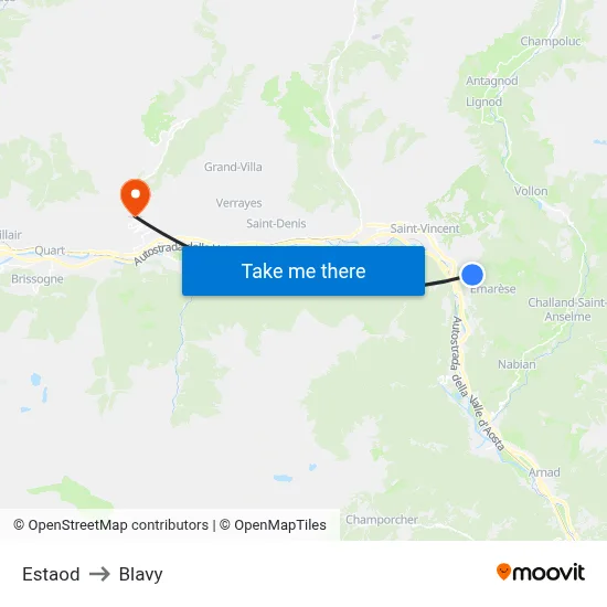 Estaod to Blavy map