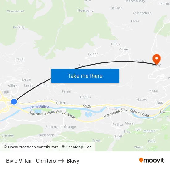 Villair Junction - Cemetery to Blavy map