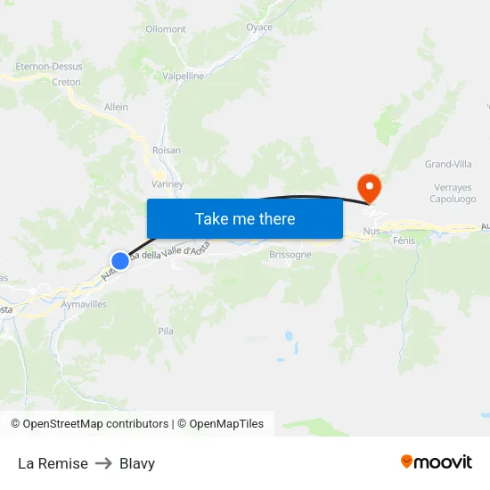 La Remise to Blavy map