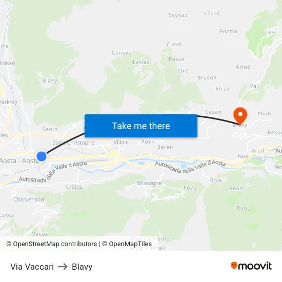 Vaccari Street to Blavy map