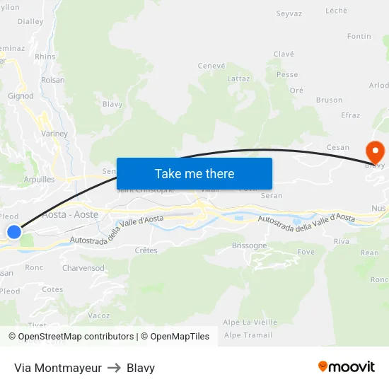 Montmayeur Street to Blavy map