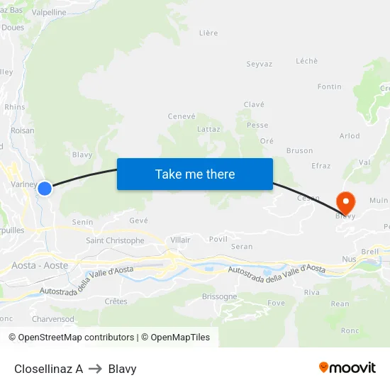 Closellinaz A to Blavy map