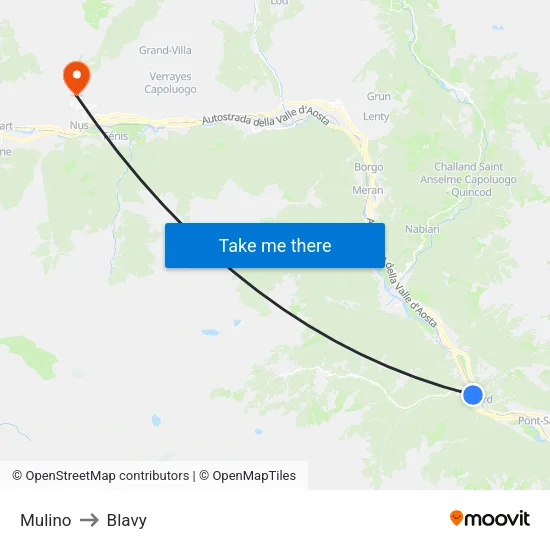 Hone - Mill to Blavy map
