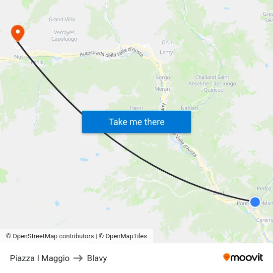 May 1st Square to Blavy map