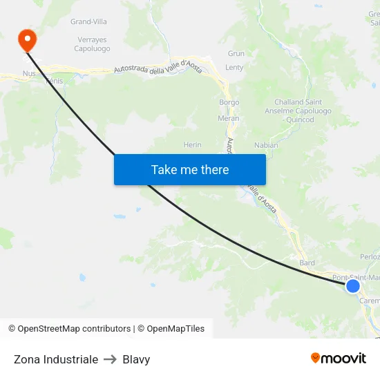 Industrial Zone to Blavy map