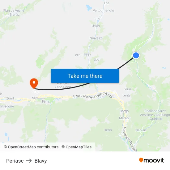 Trochey to Blavy map