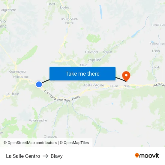 La Salle Center to Blavy map