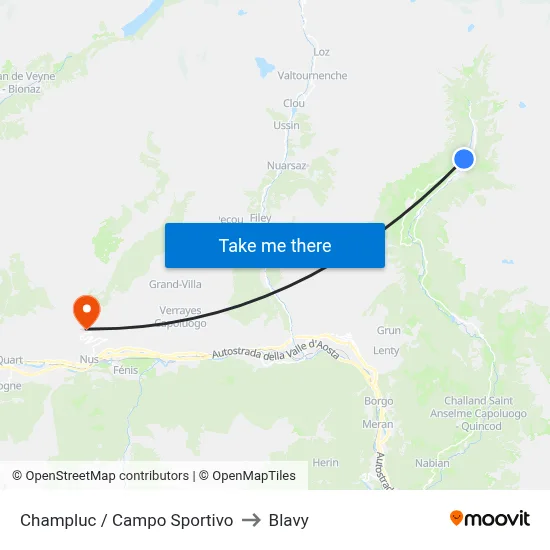 Champluc / Sports Field to Blavy map