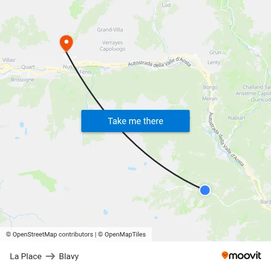 La Place to Blavy map