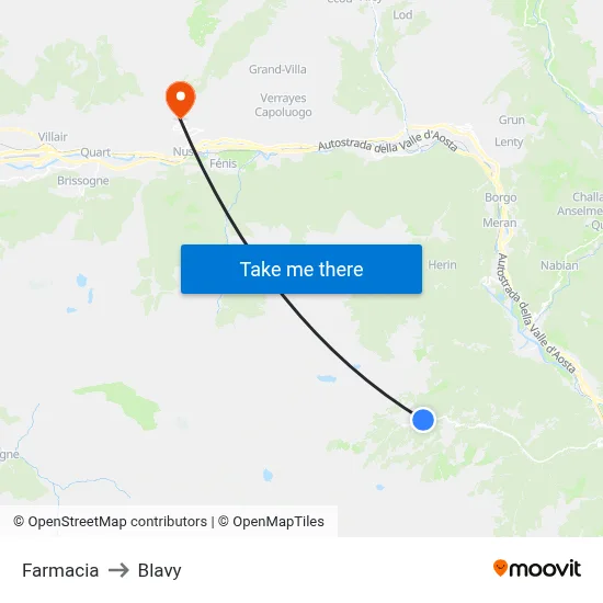 Pharmacy to Blavy map