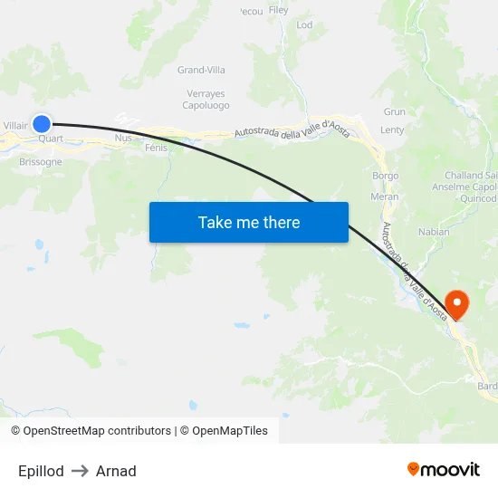 Epillod to Arnad map