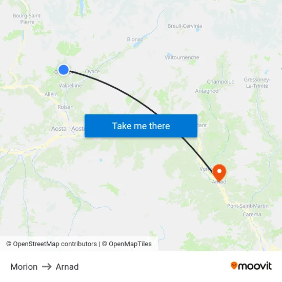 Morion to Arnad map