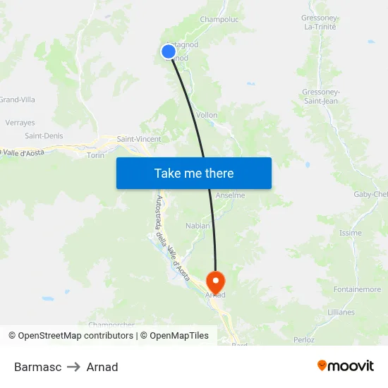 Barmasc to Arnad map