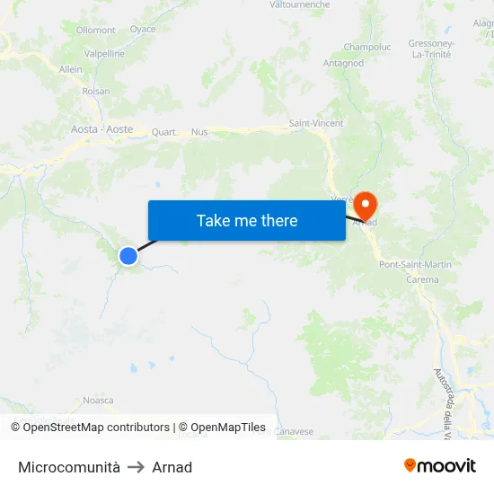 Microcommunity to Arnad map