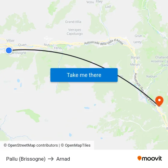 Pallu (Brissogne) to Arnad map