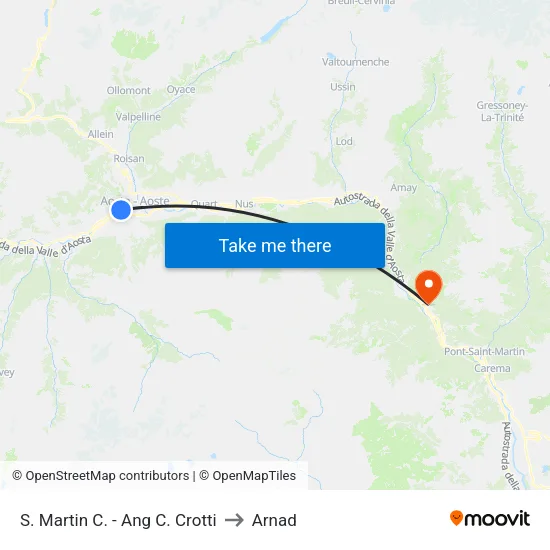 St. Martin C. - Ang C. Crotti to Arnad map