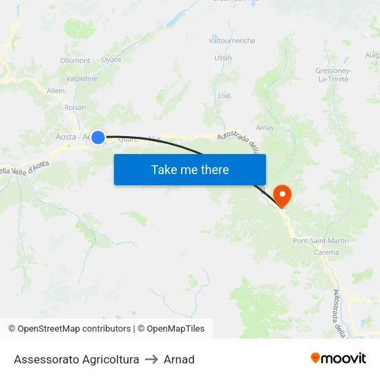 Agriculture Department to Arnad map