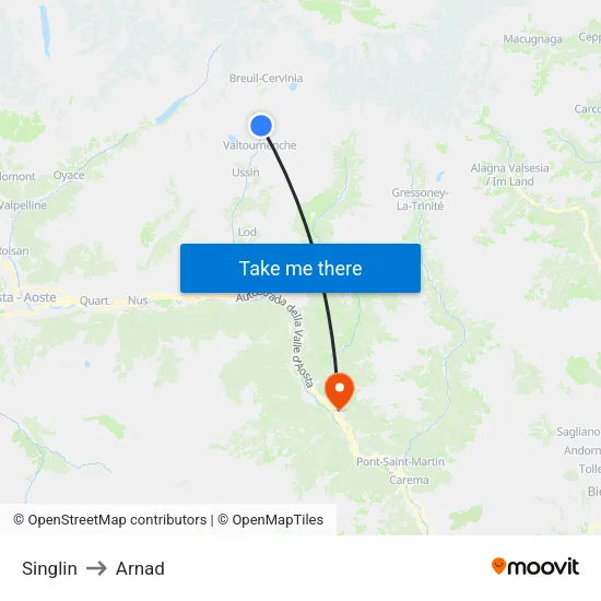 Singlin to Arnad map