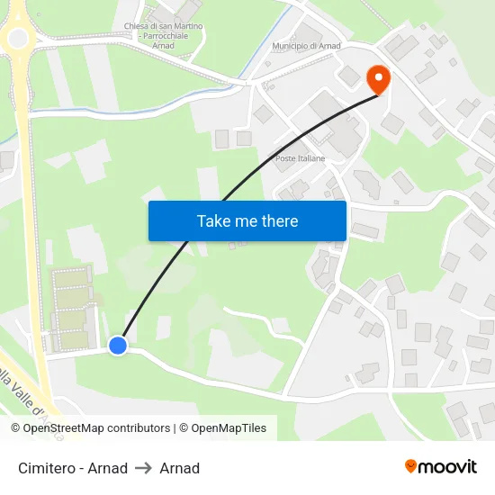 Cemetery - Arnad to Arnad map