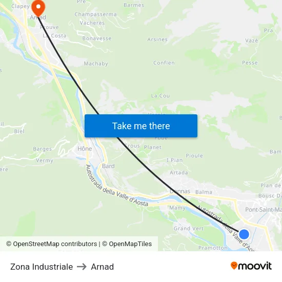 Industrial Zone to Arnad map