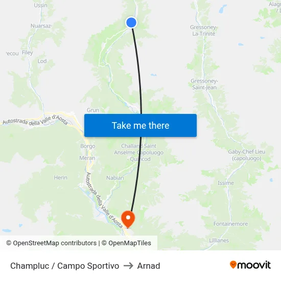 Champluc / Sports Field to Arnad map