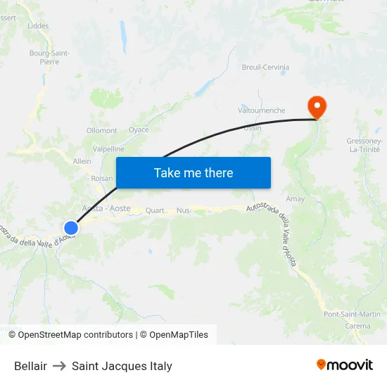 Bellair to Saint Jacques Italy map