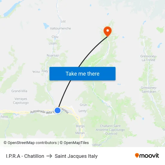 I.P.R.A - Chatillon to Saint Jacques Italy map