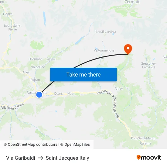 Garibaldi Street to Saint Jacques Italy map