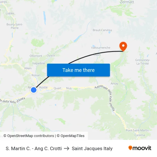 St. Martin C. - Ang C. Crotti to Saint Jacques Italy map