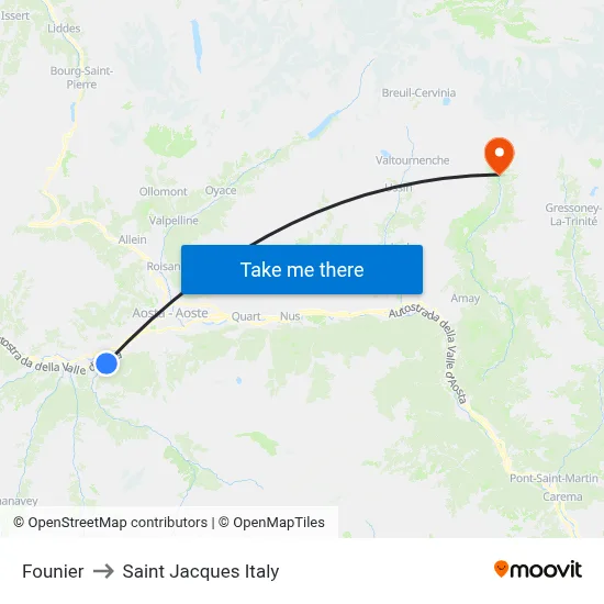 Founier to Saint Jacques Italy map