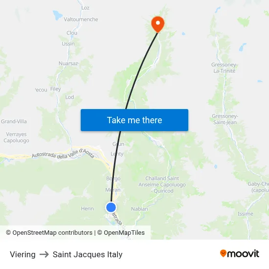 Viering to Saint Jacques Italy map