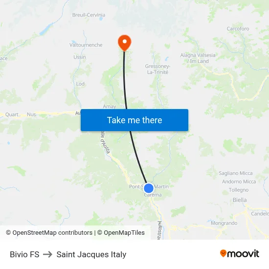 FS Junction to Saint Jacques Italy map